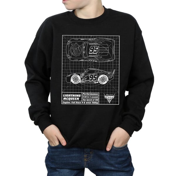 Cars Boys Lightning McQueen Blueprint Sweatshirt