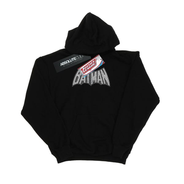 DC Comics Mens Batman Retro Crackle Logo Hoodie
