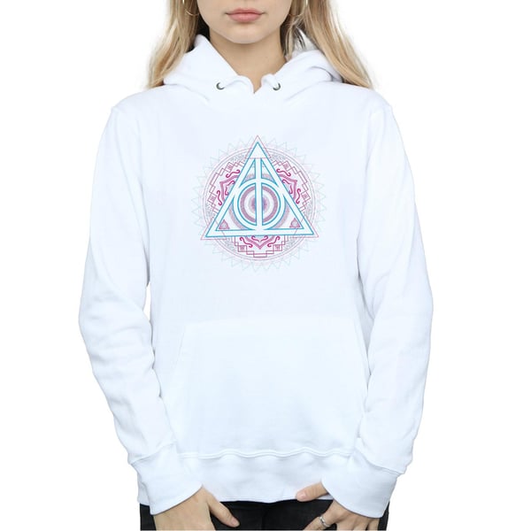 Harry Potter Womens/Ladies Neon Deathly Hallows Hoodie