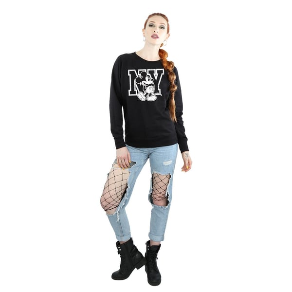 Disney Womens/Ladies Mickey Mouse NY Kicking Sweatshirt