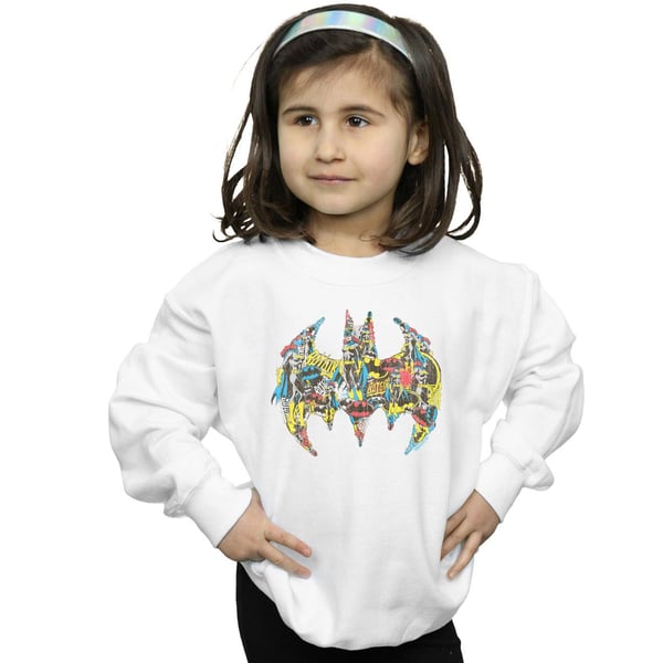 DC Comics Girls Batman Batgirl Logo Collage Sweatshirt