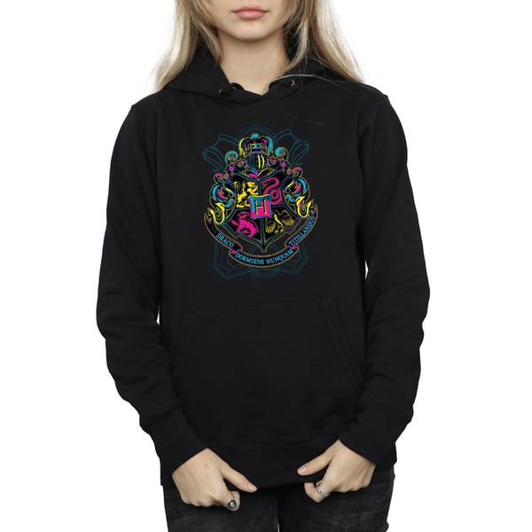 Harry Potter Womens/Ladies Neon Hogwarts Crest Hoodie
