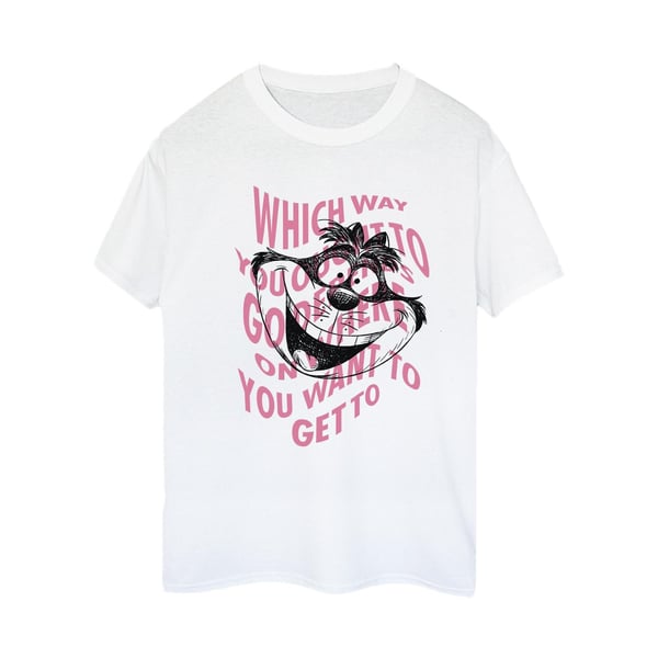 Disney Dam/Dam Alice I Underlandet Chesire Cat Bomulls Boyfriend T-Shirt