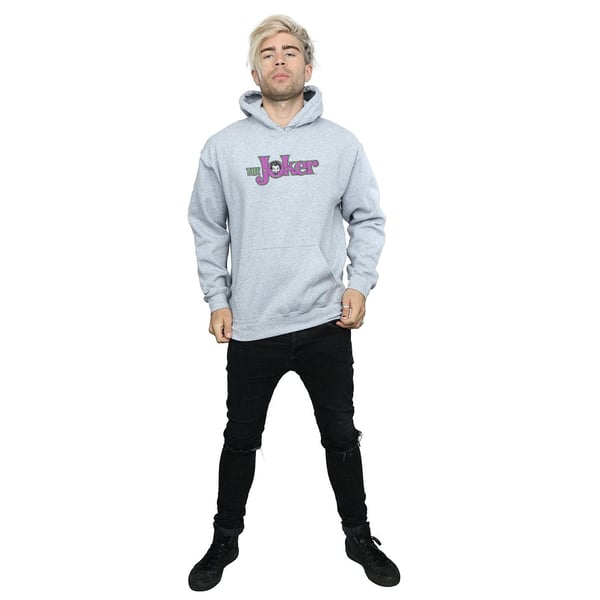 DC Comics Mens The Joker Crackle Logo Hoodie