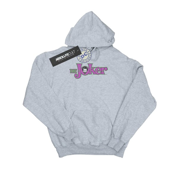 DC Comics Mens The Joker Crackle Logo Hoodie