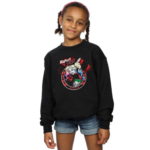 DC Comics Girls Harley Quinn Joker Patch Sweatshirt
