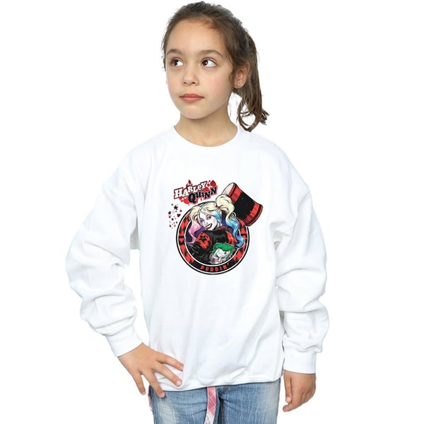 DC Comics Girls Harley Quinn Joker Patch Sweatshirt
