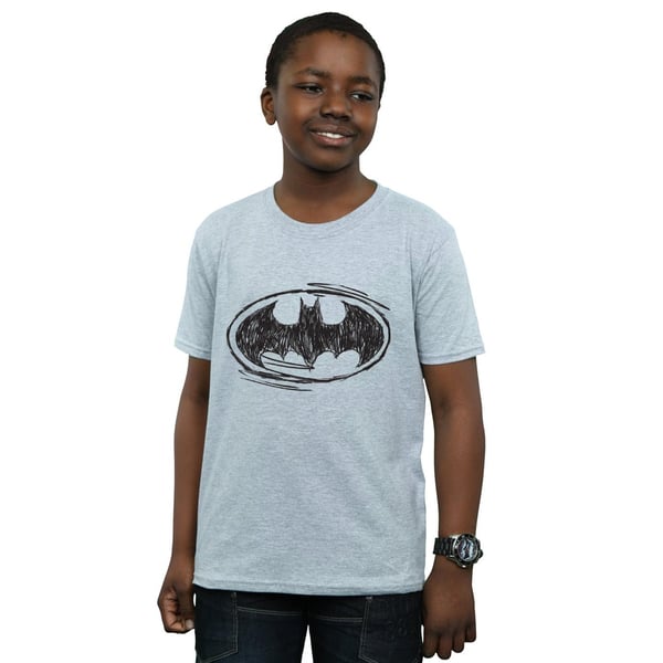 DC Comics Boys Batman Sketch Logo T-Shirt