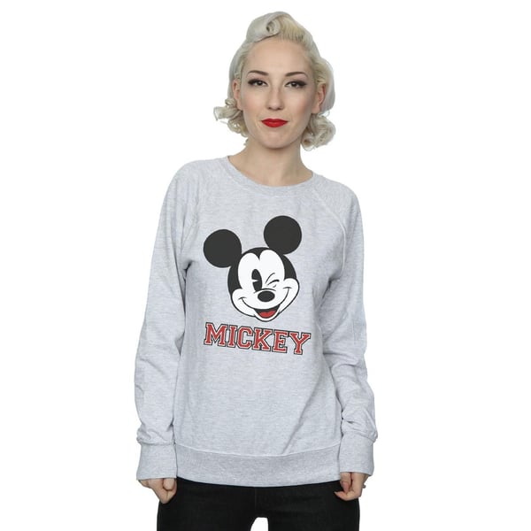 Disney Womens/Ladies Mickey Mouse Face Sweatshirt