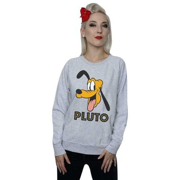 Disney Womens/Ladies Pluto Face Sweatshirt