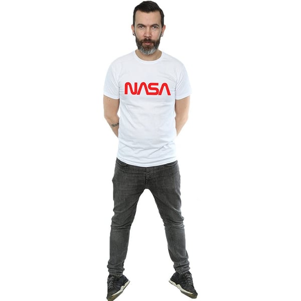 NASA Miesten Moderni Logo Puuvilla T-paita