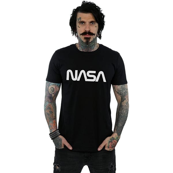 NASA Miesten Moderni Logo Puuvilla T-paita