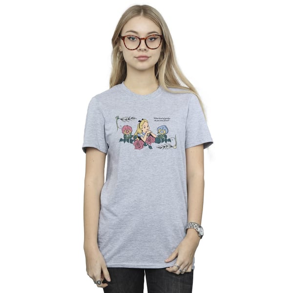 Disney Womens/Ladies Alice In Wonderland What Kind Of Garden Cotton Boyfriend T-Shirt