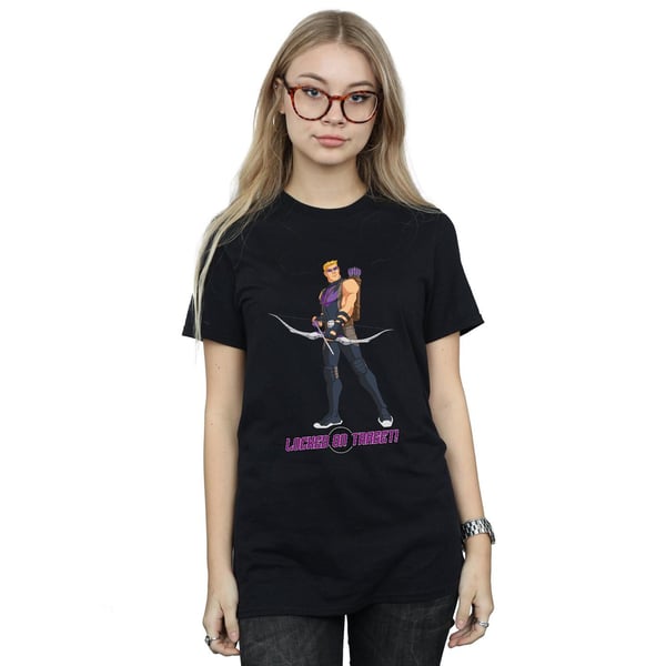 Hawkeyes Womens/Ladies Locked On Target Boyfriend T-Shirt