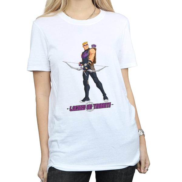 Hawkeyes Womens/Ladies Locked On Target Boyfriend T-Shirt