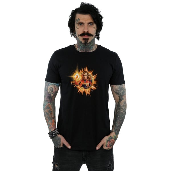 Marvel Mens Avengers Endgame Captain Marvel Blast T-paita