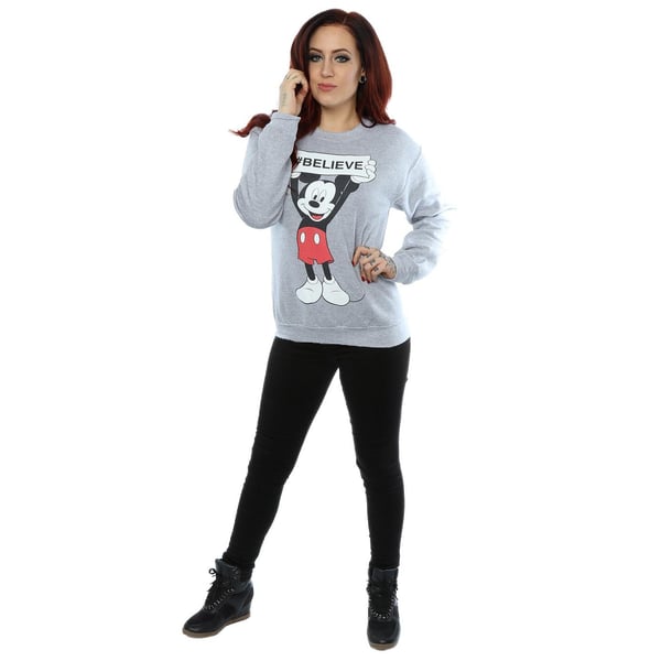 Disney Womens/Ladies Mickey Mouse Believe Sweatshirt