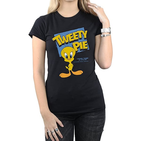 Looney Tunes Dam/Dam Klassisk Tweety T-shirt i bomull