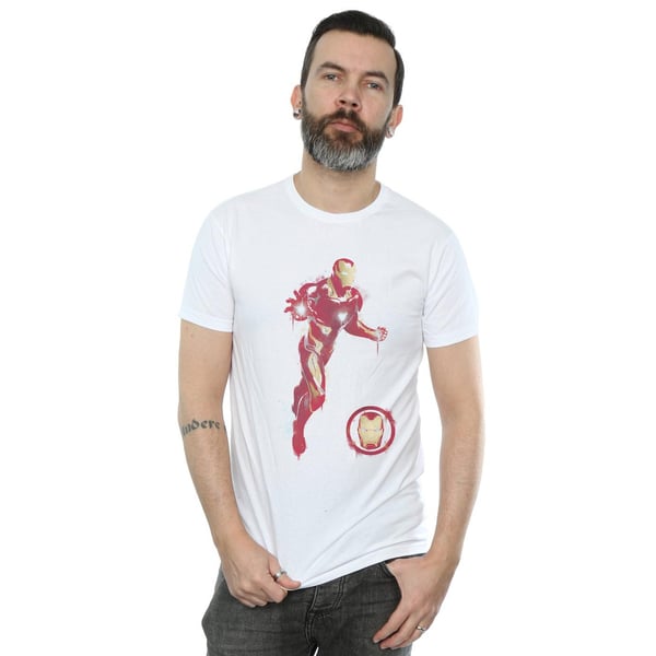 Marvel Mens Avengers Endgame Painted Iron Man T-paita