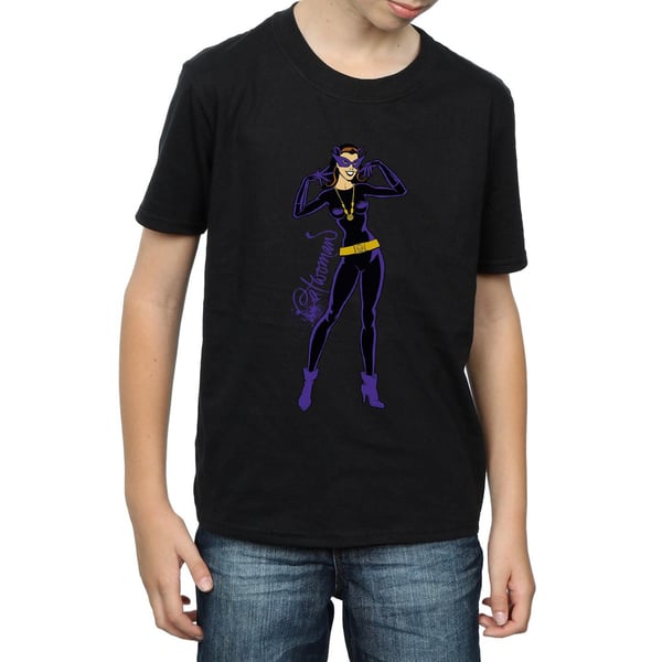 DC Comics Boys Catwoman Happy Pose T-Shirt