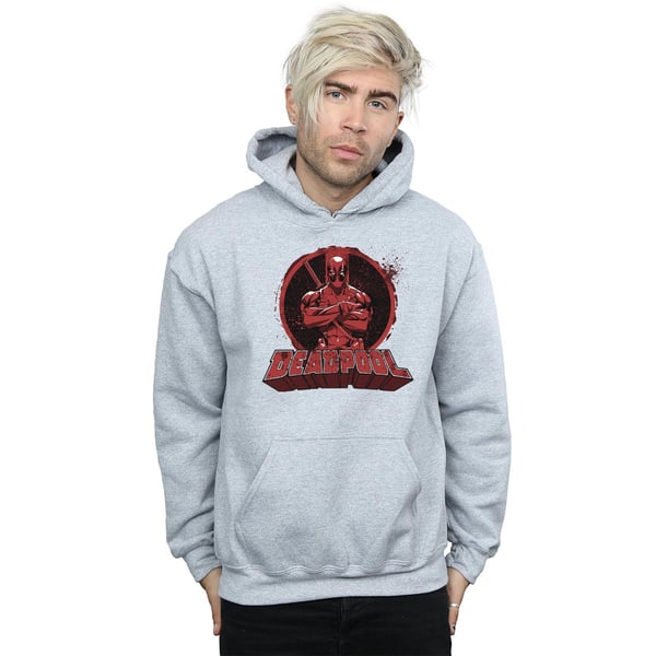 Marvel Miesten Deadpool Ristissä Kädet Logo Huppari