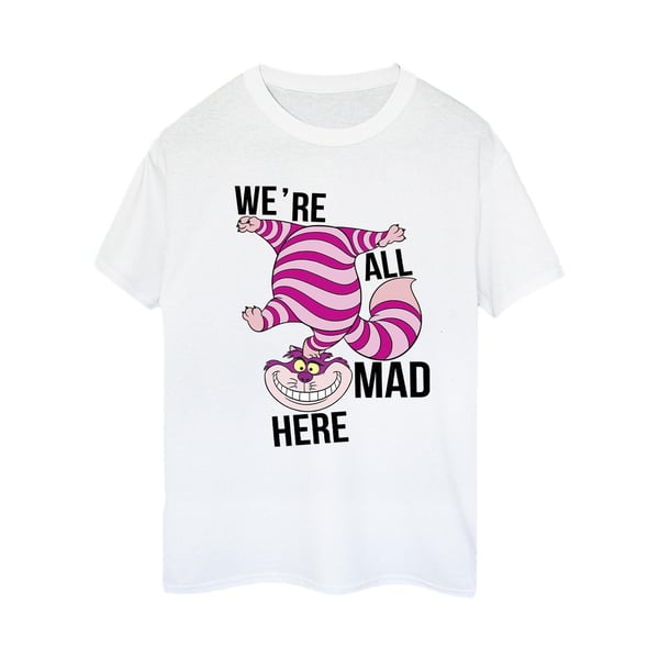 Disney Womens/Ladies Alice In Wonderland All Mad Here Cotton Boyfriend T-Shirt