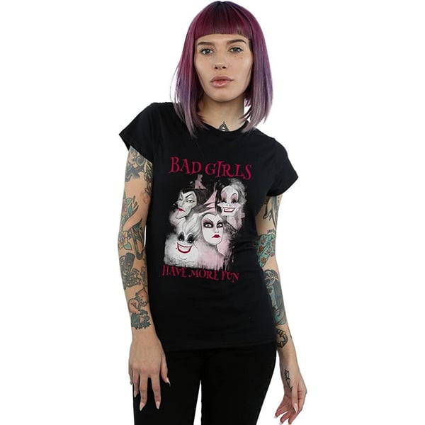 Disney Womens/Ladies Bad Girls Have More Fun Cotton Boyfriend T-Shirt