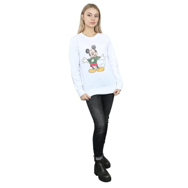 Disney Womens/Ladies Mickey Mouse Christmas Jumper Sweatshirt