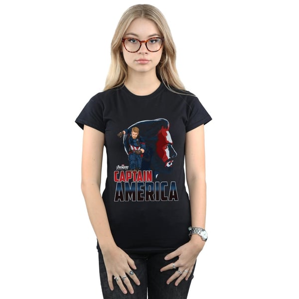 Marvel Naisten Avengers Infinity War Kapteeni Amerikka Hahmo Puuvilla T-paita