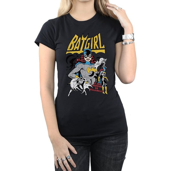DC Comics Dam/Dam Batgirl T-shirt i bomull med hjältinna eller skurk