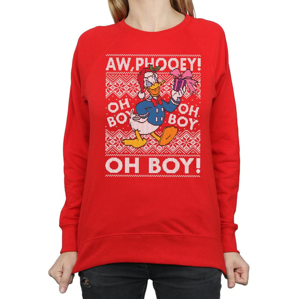 Disney Womens/Ladies Donald Duck Christmas Fair Isle Sweatshirt