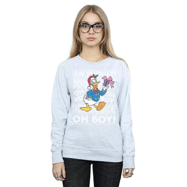 Disney Womens/Ladies Donald Duck Christmas Fair Isle Sweatshirt