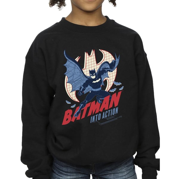 DC Comics Girls Batman Into Action Sweatshirt