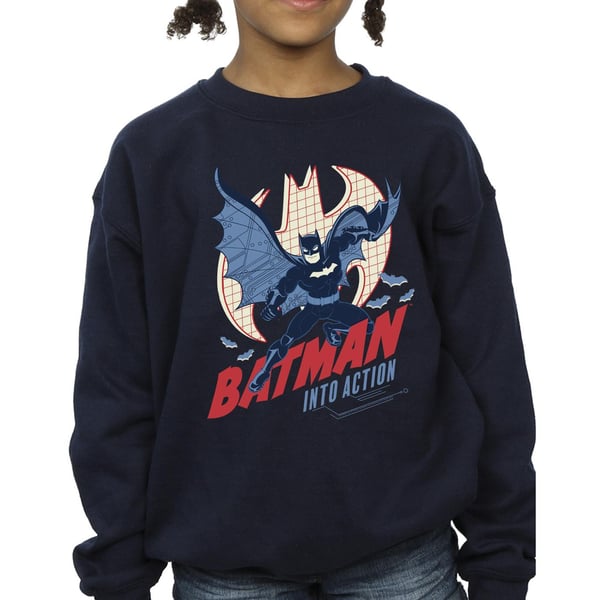DC Comics Girls Batman Into Action Sweatshirt