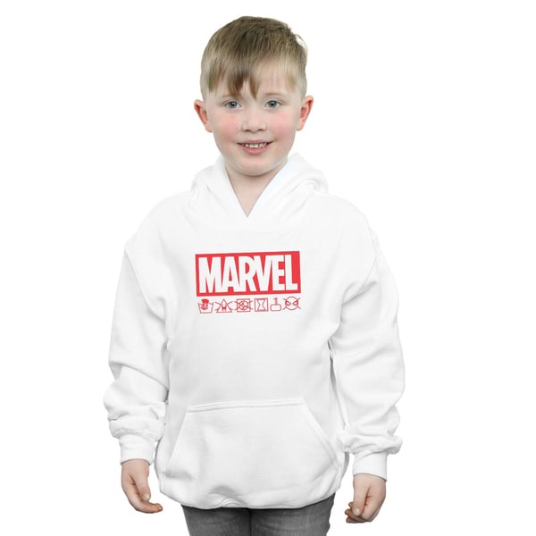 Marvel Boys Logo Wash Care Hoodie