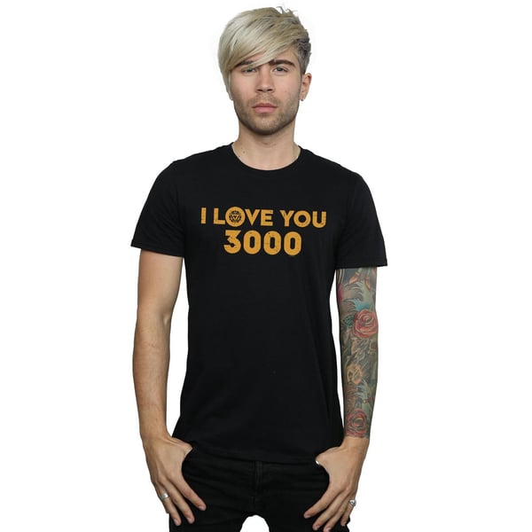 Marvel Mens Avengers Endgame I Love You 3000 Arc Reactor T-Shirt