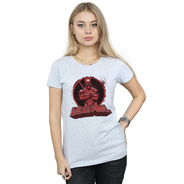 Deadpool Womens/Ladies Arms Crossed Logo Cotton T-Shirt