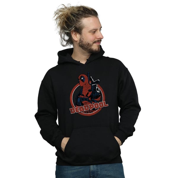 Marvel Miesten Deadpool Gun Finger -huppari
