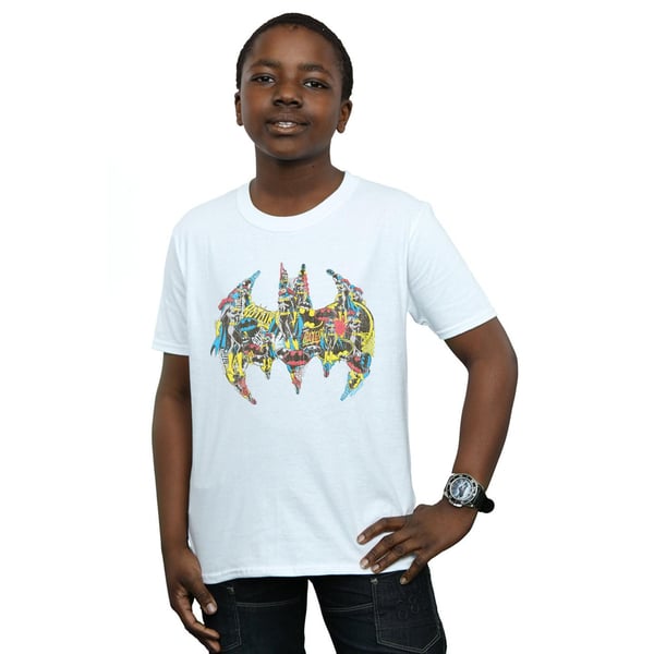 DC Comics Boys Batman Batgirl Logo Collage T-Shirt