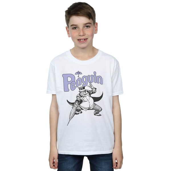 DC Comics Boys Penguin Mono Action Pose T-Shirt
