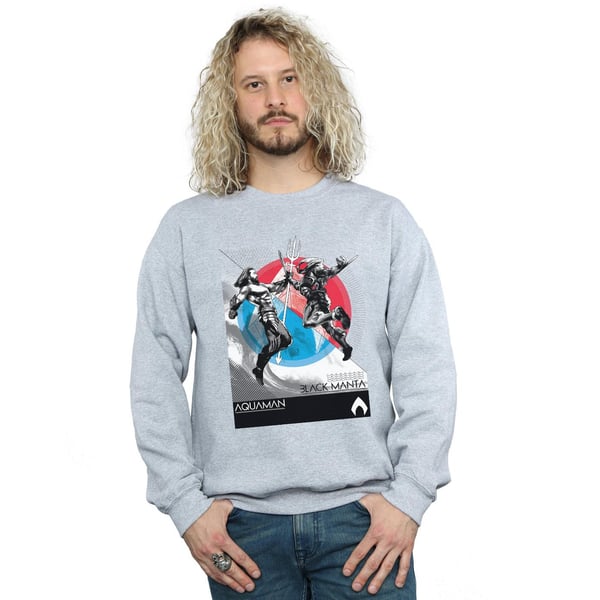 DC Comics Mens Aquaman Vs Black Manta Sweatshirt