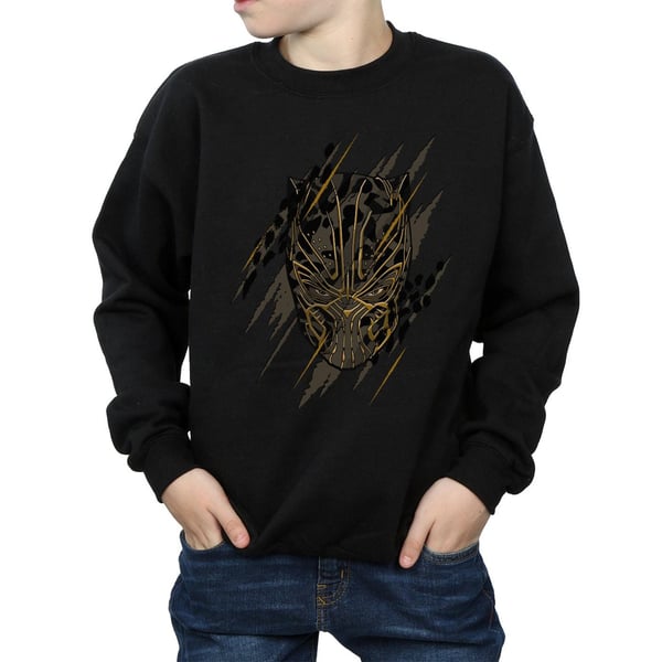 Marvel Boys Black Panther Gold Head Sweatshirt