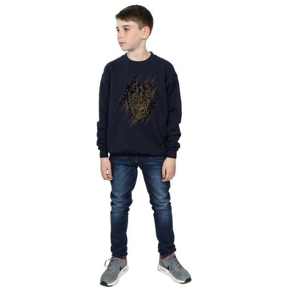 Marvel Boys Black Panther Gold Head Sweatshirt