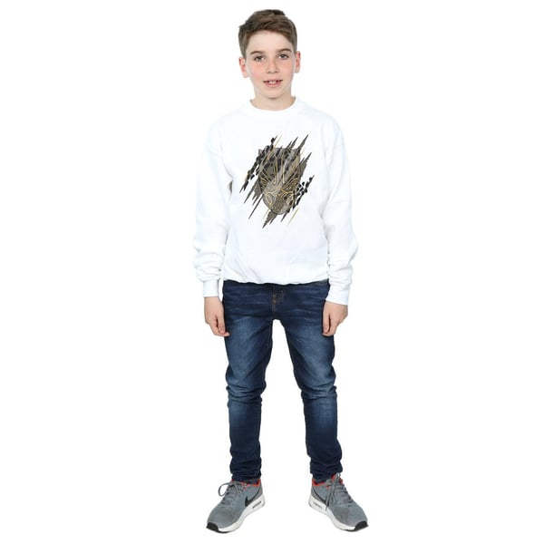 Marvel Boys Black Panther Gold Head Sweatshirt