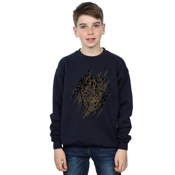 Marvel Boys Black Panther Gold Head Sweatshirt