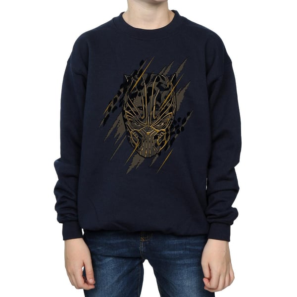 Marvel Boys Black Panther Gold Head Sweatshirt