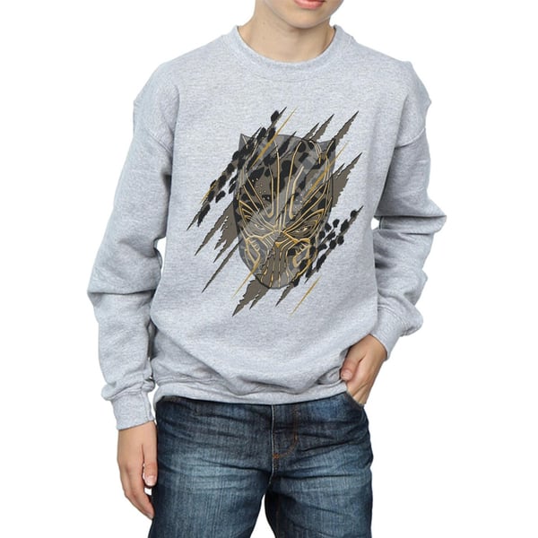 Marvel Boys Black Panther Gold Head Sweatshirt