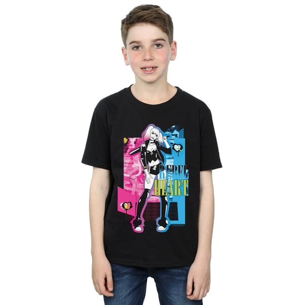 DC Comics Boys Harley Quinn Rebel Heart T-Shirt