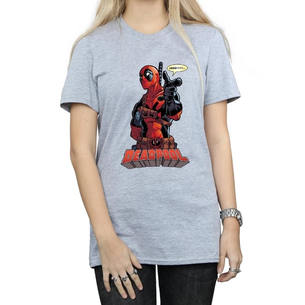 Deadpool Womens/Ladies Hey You Cotton Boyfriend T-Shirt