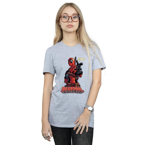 Deadpool Womens/Ladies Hey You Cotton Boyfriend T-Shirt